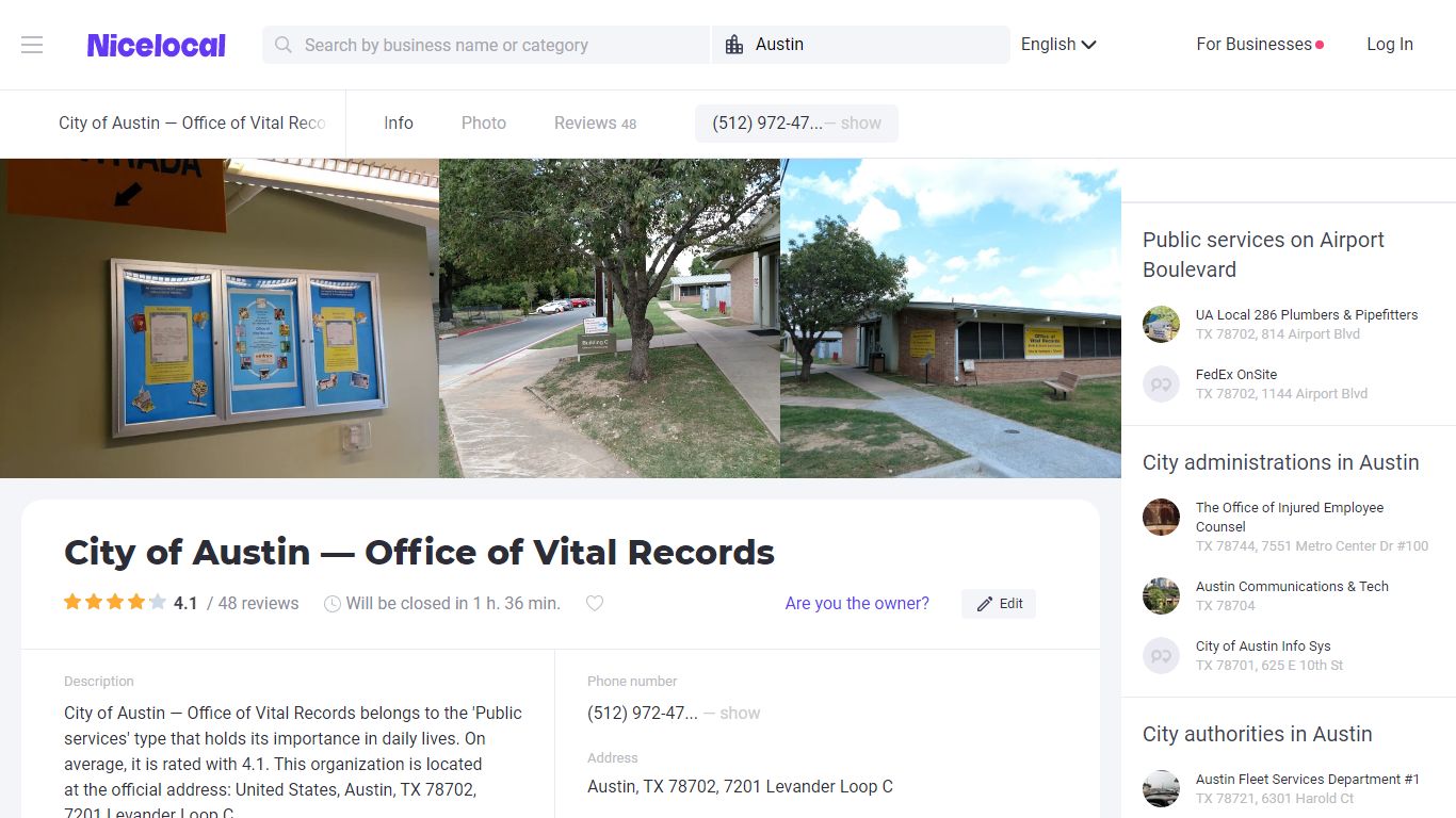 City of Austin - Office of Vital Records - reviews, photos, phone ...